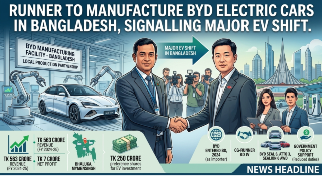 Runner Automobiles to manufacture BYD electric cars in Bangladesh